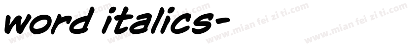 word italics字体转换
